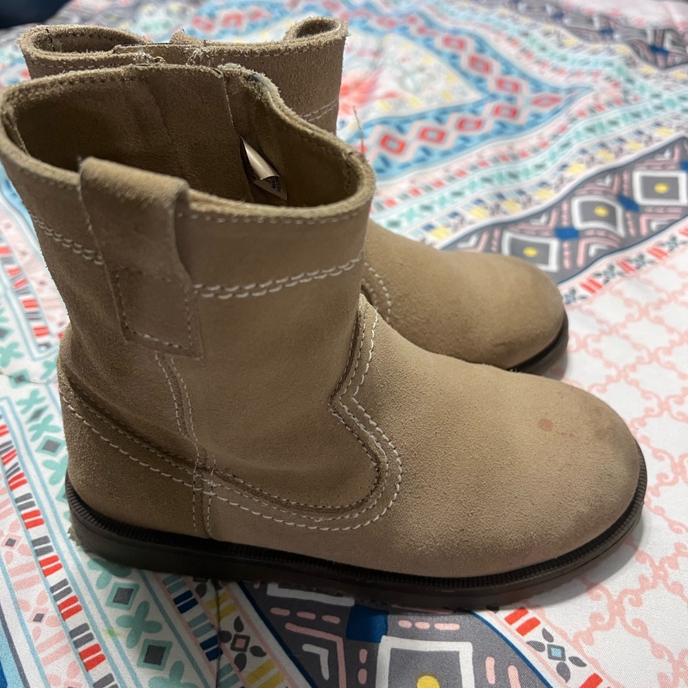 Zara toddler cowboy boots sandy brown size 10.5
